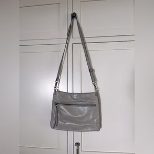 Hobo Light Gray Leather Crossbody bag